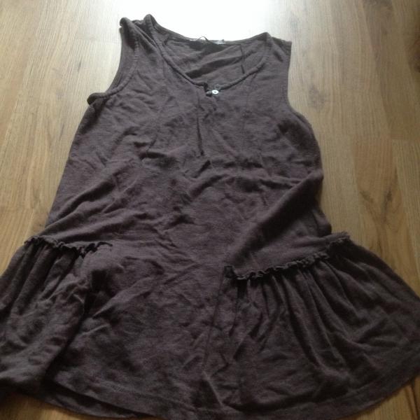 Braune Leinentunika/ Babydoll