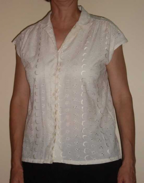 sommerliche kurzarm- bluse (hellgelb)