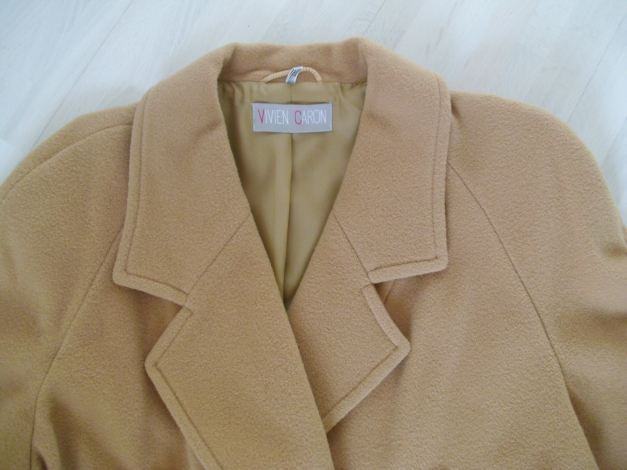 Vivien Caron Eleganter Langmantel Schurwolle Größe 42 NEU