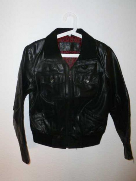 Schwarze Lederjacke * echtes Leder