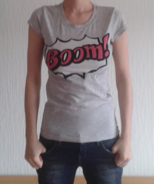 Comic T-Shirt BOOM Größe S