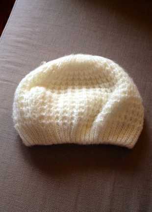 Wollweiße Winter Mütze