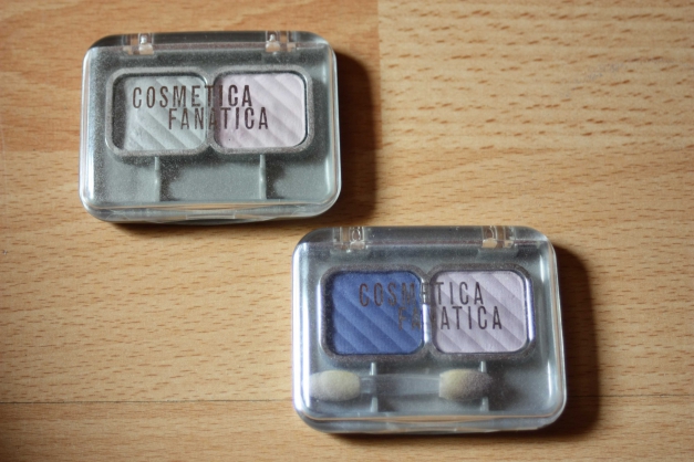 3x Lidschatten, Eyeshadow, 2x blau rosa, 1x rosa grau
