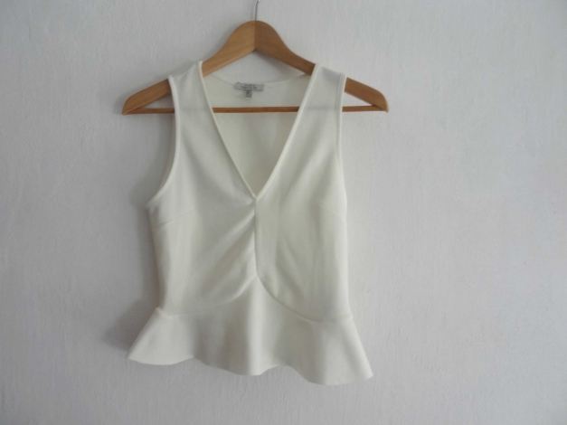 Schickes weißes Peplumtop von ZARA