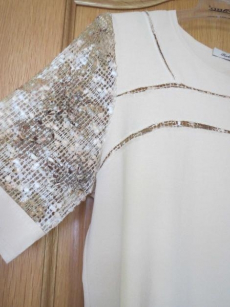 Rock und Oberteil, 2-Teiler, Gr.42/44, neu, caramel