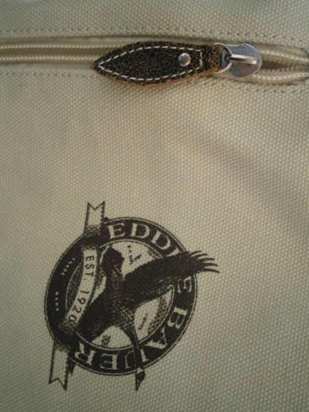 Eddie Bauer Tasche Canvas Leder nude creme beige nagelneu