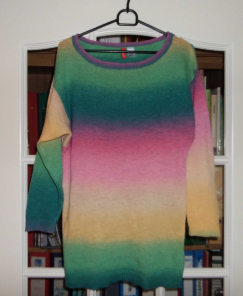 Regenbogen Pullover Oversize Bunt H&M 34 / XS Langärmlig