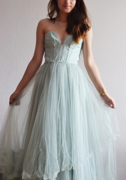 H&M Conscious Collection Exclusive Mint Tüllkleid