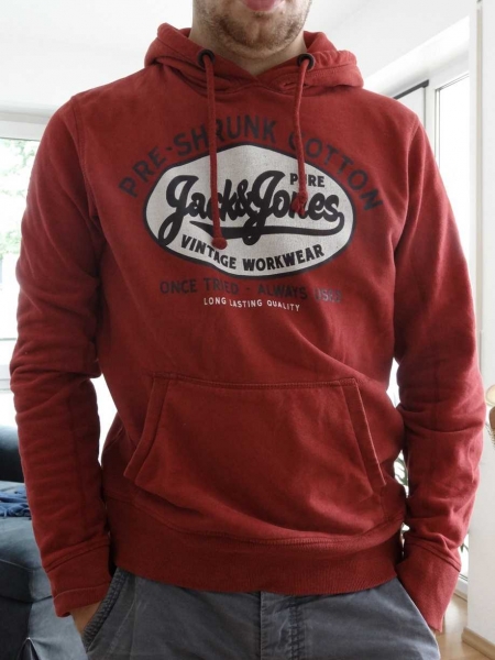[Jack&Jones, M/L] Roter Kapuzenpulli