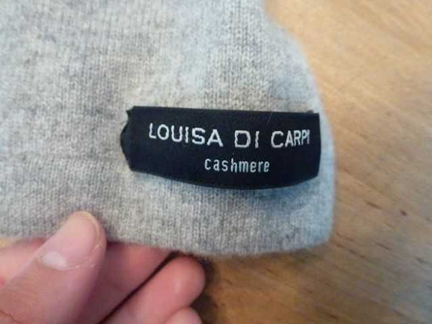 Grauer, schmaler Kaschmir Schal