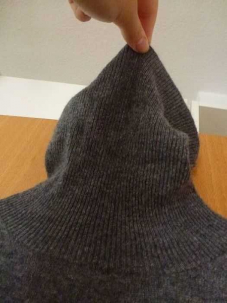 Grauer Rollkragen Pullover aus Kaschmir