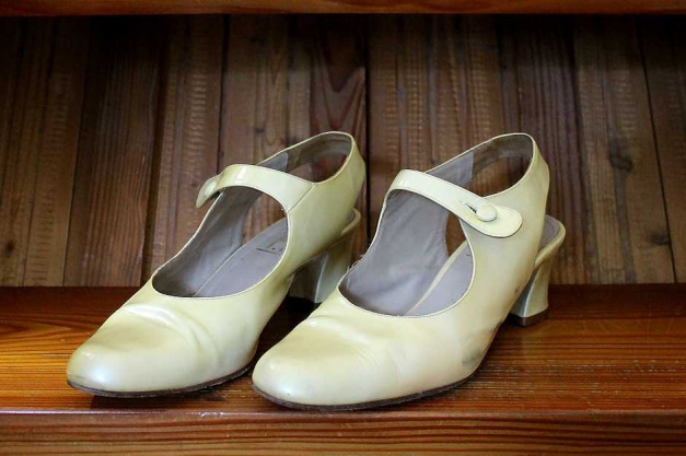Pumps 39, Slingbacks, echt Leder, Vintage, Rockabilly
