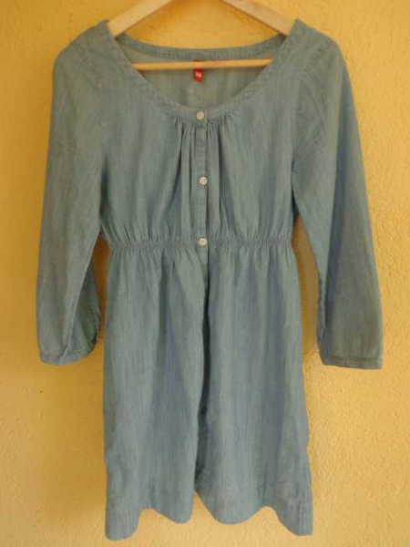 Schickes Blusenkleid in Jeansoptik