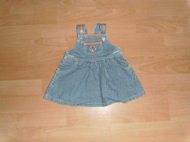 Jeansträgerrock von Baby Club, gestreift, Gr. 62