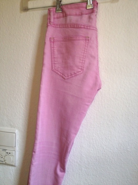 Rosa Skinny Stoffhose