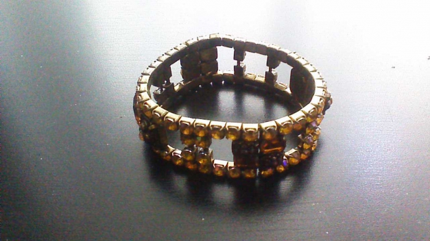 Bernsteinfarbenes Armband Strass