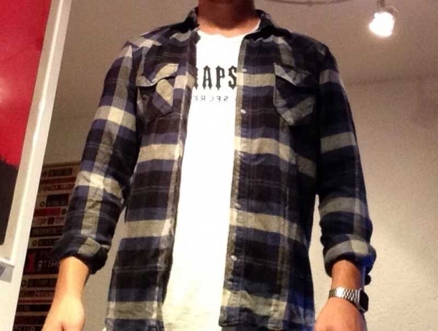 Diesel Holzfäller Hemd blau schwarz in Größe L Hipster