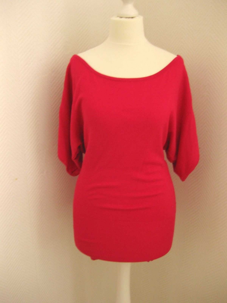 Primark Longtop/Minikleid Pulli fuchsia pink *NEU mit Etikett* Gr. 34 kurzärmlig