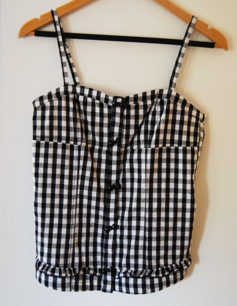 Blend She Top Rockabilly Gingham kariert Schleifen sweet pin up wie neu