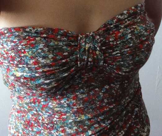 mille fleur Bandeau Top Schulterfrei aus Jersey