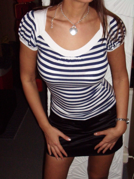 Top Tshirt gestreift Jersey