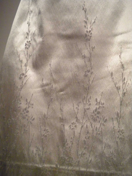 silbernes Satin Mini Kleid Bohéme 