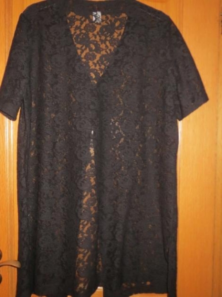 Chasuble, Longbluse, Gr.42/M, Spitze, schwarz, neu
