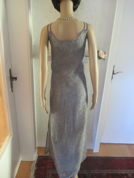 NEU Abend Ball Seiden Chiffon Blüten Etui Spaghetti- Träger Elfen Kleid 