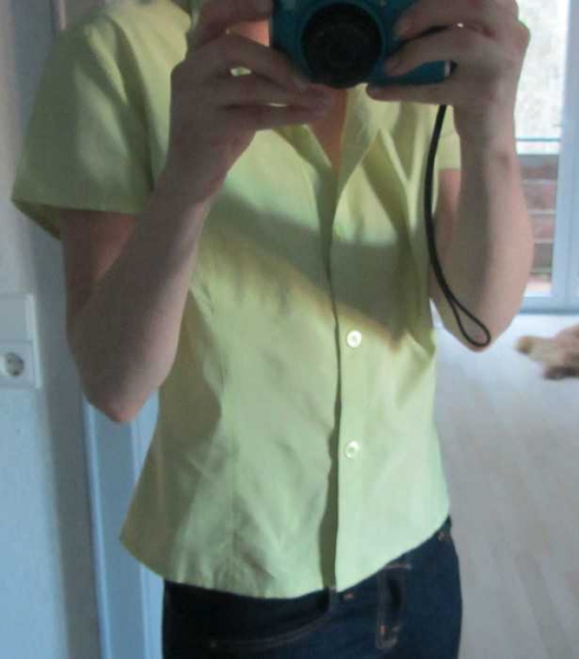 Crop Bluse citron zitrus gelb XS S 34 36 COS Vintage