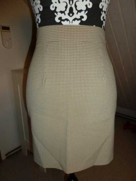 Rock - Business / Büro - kariert - eng - hoch geschnitten 