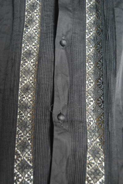 Vintage True schwarze Bluse mit Spitze Trendi