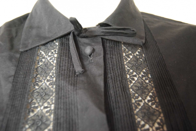 Vintage True schwarze Bluse mit Spitze Trendi
