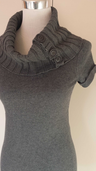 Mexx Strickkleid Longpullover Grau XS S 34 36