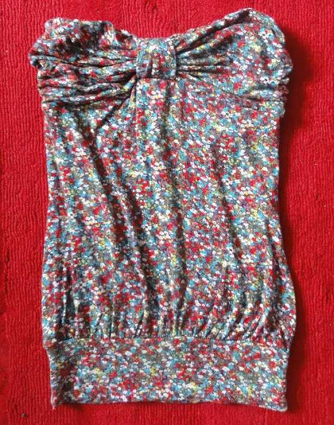 mille fleur Bandeau Top Schulterfrei aus Jersey