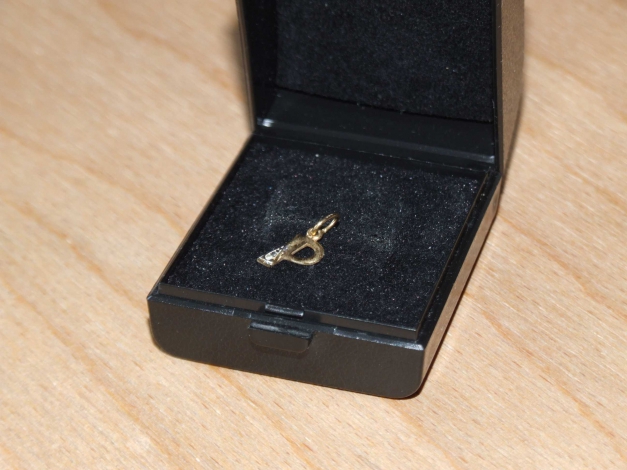 Anhänger, Buchstabe P, GG 333, mit Diamant 0,01