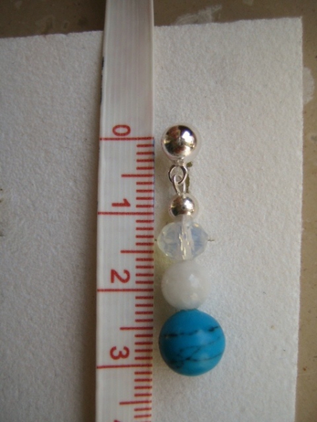 Ohrringe Türkis Morganit 925er Silber