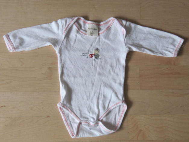 Langarm Body mit Aufdruck Gr. 62/68 Baumwolle my little bear