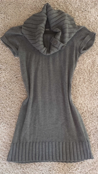 Mexx Strickkleid Longpullover Grau XS S 34 36