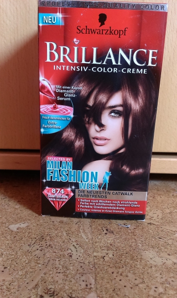Schwarzkop Brilliance Intensiv-Color-Creme (874 Samtbraun)