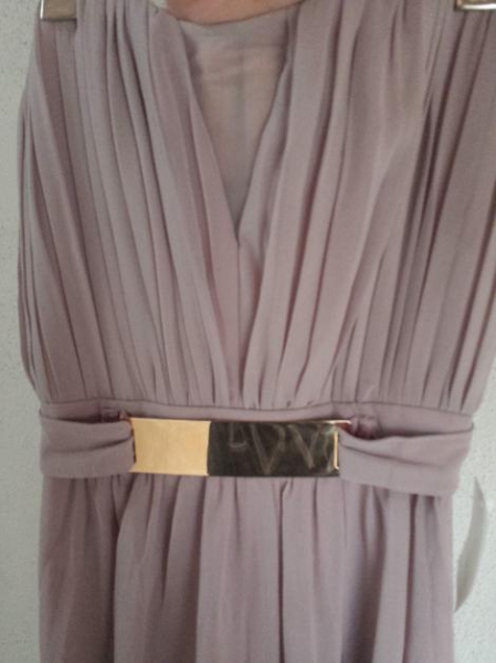 Wunderschönes taupe farbenes Abendkleid | Maxikleid | edel