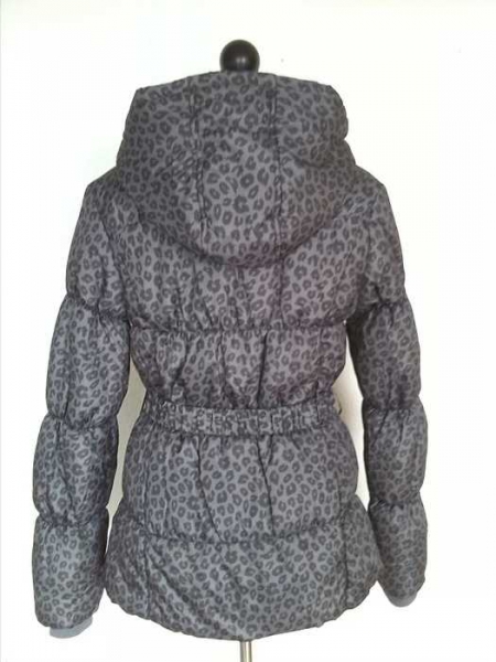 Gesteppte Leoparden Winterjacke Gürtel Jacke Coat
