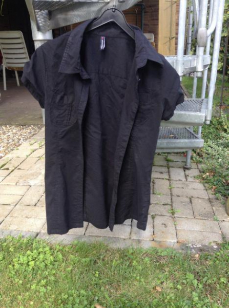 Bluse kurzarm schwarz