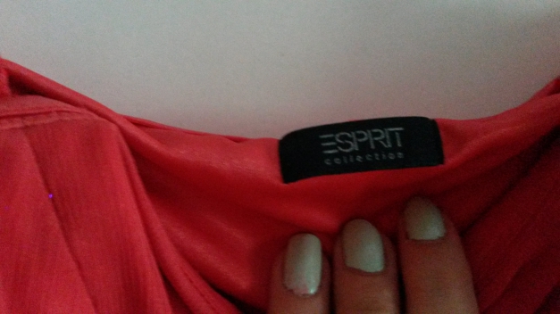 korallefarbenes Cocktailkleid von Esprit