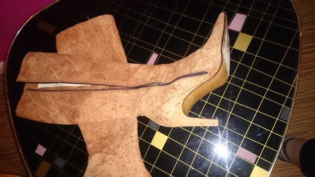 Lederstiefel High Heel Designer Glitzer Michel Perry