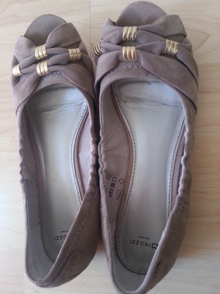 Süße MINOZZI Ballerinas Wildleder Beige 37