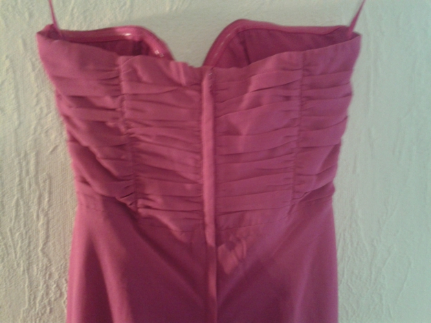 gerafftes pinkes Abendballkleid, Abiball, Brautjungfer