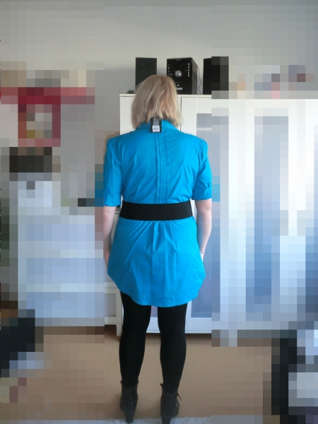 Longbluse türkis mit Gürtel gr.44