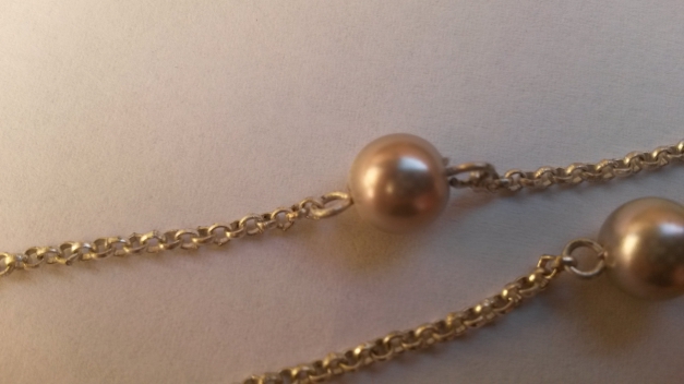 NEU! lange silbernfarbene Kette