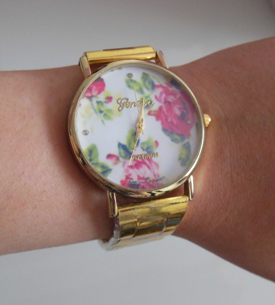 blumen uhr gold pink rosa floral blogger