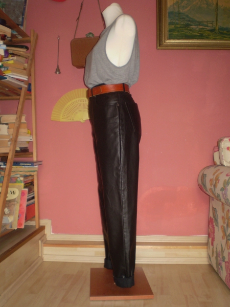  Lederhose Wit Boy High-Waist Original 90iger 